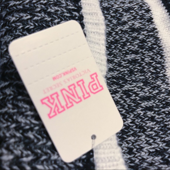 ‼️SOLD‼️PINK NATION KNIT POP-POM HAT *NWT *VICTORIA’S SECRET *BLACK *GRAY - Picture 4 of 5